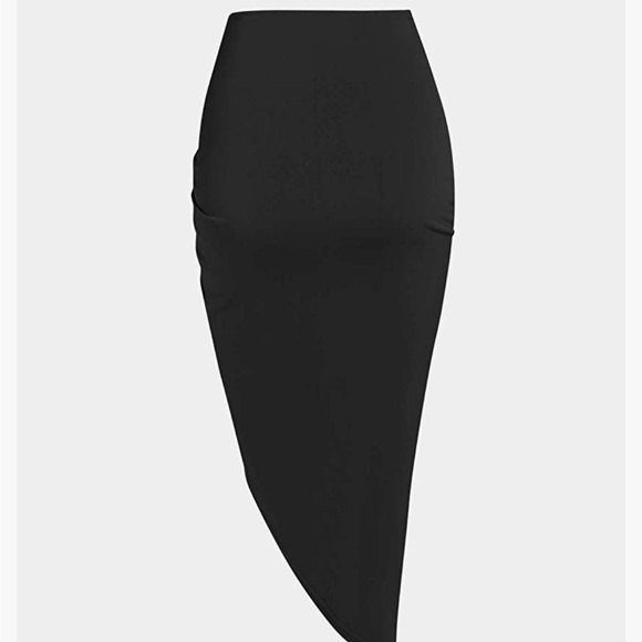 Zaful Black Cinched Midi Skirt - Picture 7 of 10